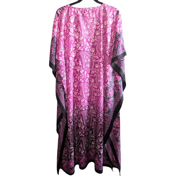 Miss Lavish London Purple Kaftan Size 20-24 Maxi Dress - Picture 3 of 4